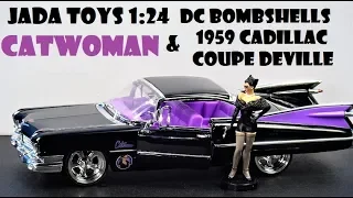 Jada Toys Metals 1:24 DC Bombshells Catwoman & 1959 Cadillac Coupe DeVille