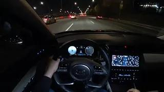 2021 Hyundai Tucson Hybrid POV night drive