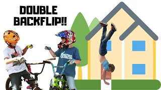 9 Year Old lands DOUBLE BACKFLIP!??? #StayHomeChallenge compilation!