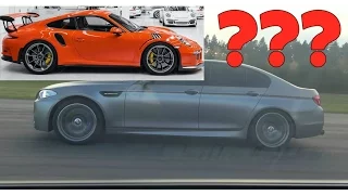 BMW M5 F10 vs Porsche 911 GT3 RS PDK 991 both stock