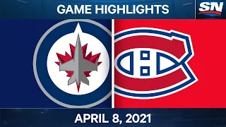 NHL Game Highlights | Jets vs. Canadiens - Apr. 8, 2021