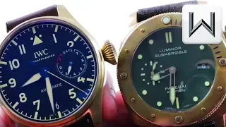 Panerai Luminor Bronzo vs IWC Big Pilot Bronze PAM 382 Luminor Submersible vs IWC 5010-05