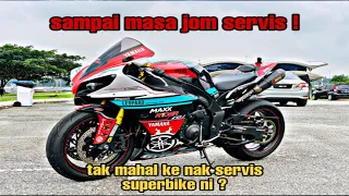 SAMPAI MASA JOM SERVIS ! mahal ke servis superbike yamaha r1