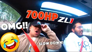 My Best friend Reacts to my 700HP ZL1 Camaro *FUNNY REACTION*