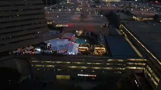 night drone shot of South Africa, Sandton By ( IPRAH STUDIO )