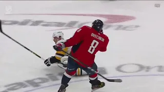 Alexander Ovechkin open ice hit on Erik Karlsson