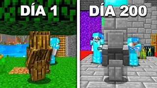 SOBREVIVÍ 200 DÍAS dentro de una BASE SECRETA de MINECRAFT