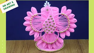 Amazing DIY Peacock Design Showpiece Making Ideas For Home Decoration - Best out of waste