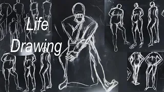 Life drawing art tour pt2 : figure drawing : ASMR : Hands 2019