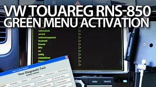 How to enter hidden menu in VW Touareg RNS-850 system (VCDS activation)
