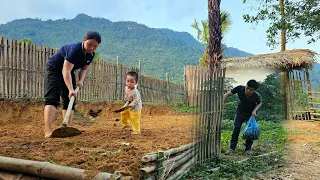 Homeless mother and daughter, renovating the yard, thanking good people and gifts