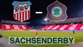 Westsachsenderby: FSV Zwickau  - FC Erzgebirge Aue 0:2 | Choreo & Highlights | 3. Liga 2022/23