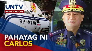 PNP chief PGen. Carlos, nagsalita na sa isyu helicopter crash