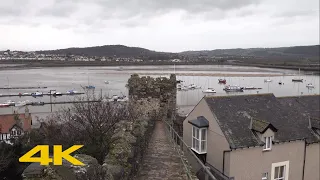 Conwy Walk: Town Centre【4K】