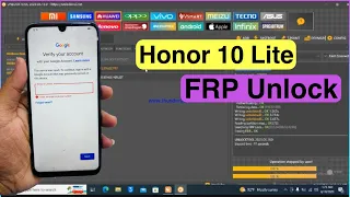 Honor 10lite FRP Unlock.Remove Google Account Bypass One Click By Unlock Tool