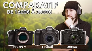 Je compare le Nikon ZF , le Sony A7IV  et le Canon R6