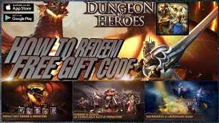 Dungeon & Heroes 3D RPG How to Redeem/Free Gift Code 🎁 New Open World Gameplay 🎮 Android/iOS