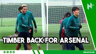 Martinelli MISSING as Timber and Tomiyasu RETURN to Arsenal training!