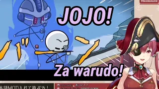 Marine's hilarious reaction to JOJO Parody in henry stickmin