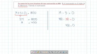 EJERCICIO SUMA DE LOS TRES TÉRMINOS DE UNA SUSTRACCIÓN
