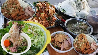 Phnom Penh Street Food, Cambodian Cheap Street Food Breakfast, Eating DELICIOUS Beef Noodles