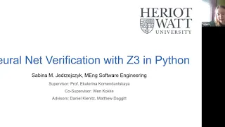 Neural network verification with Z3 in Python by Sabina Jedrzejczyk