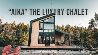 Inside a Luxury Modern Cabin in Canada!! | Tiny Home Tour