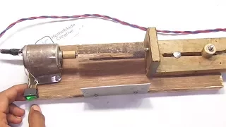 How to Make a Mini Lathe Machine at Home (Simple)