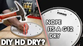 Punching Holes in Drum Heads for @SoundsLikeADrum  - DIY G12 Dry - Part 1