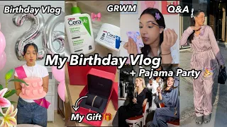 VLOG : My Birthday اول مرة نمشي لبيجامة بارتي🎉 + أسئلة و أجوبة