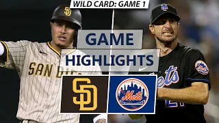 San Diego Padres vs. New York Mets Highlights | Wild Card Game 1