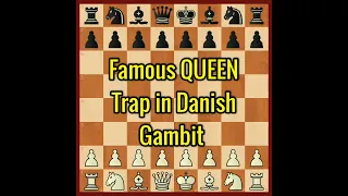 Famous Queen TRAP in Danish Gambit 🔥🔥 | Chess Opening Tricks to WIN FAST #chess #shorts