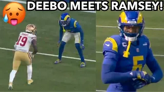 Deebo Samuel vs Jalen Ramsey! PHYSICAL MATCHUP! (WR vs CB) 49ers vs Rams 2021 highlights