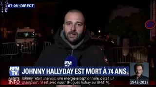 L'important dispositif de sécurité devant le domicile de Johnny Hallyday, à Marnes-la-Coquette