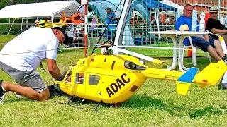 WOW !!! AMAZING !!! BIG RC BK-117 ADAC SCALE MODEL ELECTRIC HELICOPTER FLIGHT DEMONSTRATION