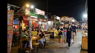 [4K] Biggest night market "Owl Market" Thai food and cheap shopping, Nonthaburi