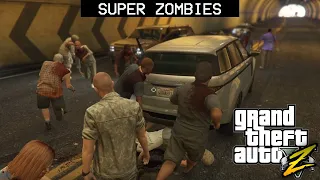 GTA 5 Zombie Infection Mod | SUPER ZOMBIES | Military and Police vs Zombie Horde.