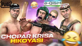 😂YANGI PUBG MOBILE PRIKOL / CHOPAR KRISA 8-QISM / O'ZBEK TILIDA SERIAL