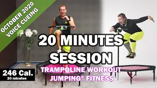 20 minutes trampoline session October 2020 - Jumping® Fitness [VOICE CUEING]