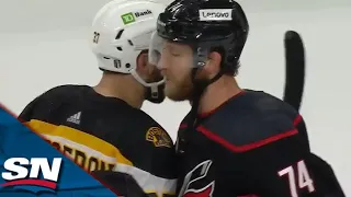 Carolina Hurricanes and Boston Bruins Exchange Handshakes Following Their Seven Game Series