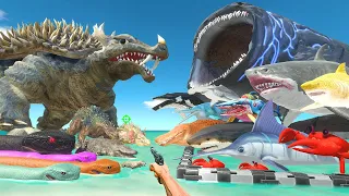 FPS Avatar Rescues Sea Monsters and Fights Reptiles - Animal Revolt Battle Simulator