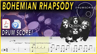 Bohemian Rhapsody - Queen | DRUM SCORE Sheet Music Play-Along | DRUMSCRIBE