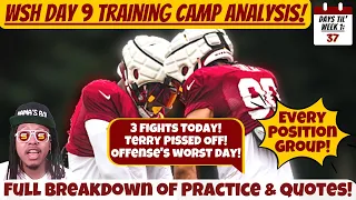 🕵WSH 2023 DAY 9 Training Camp Standouts! Every Position Group Breakdown! 3 MORE FIGHTS! Terry PISSED