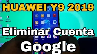 Huawei Y9 2019 Eliminar Cuenta Google / JKM-LX3 SIN PC /Quitar Cuenta Google Huawei Y9 2019/ FRP