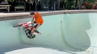 Dirt Bikes Ride In POOL - Buttery vlogs Ep96