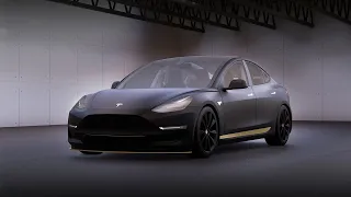 Tesla Model 3 Black & Gold 2021