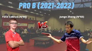 PRO B | Felix LEBRUN vs Junge ZHENG | HIGHLIGHTS | Tennis de Table