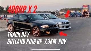 BMW 1M Coupé vs BMW E46 M3 on track - Gotland Ring GP - Lot's of FUN