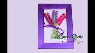 How to crochet Lavender Bunch Embellishments ||Как вязать букетик лаванды крючком в стиле прованс