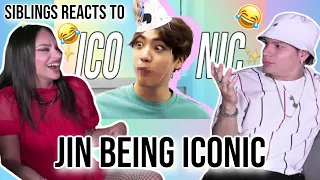 We all need a JIN in our LIVES😭| Siblings react to 'Jin being iconic for 8 minutes'